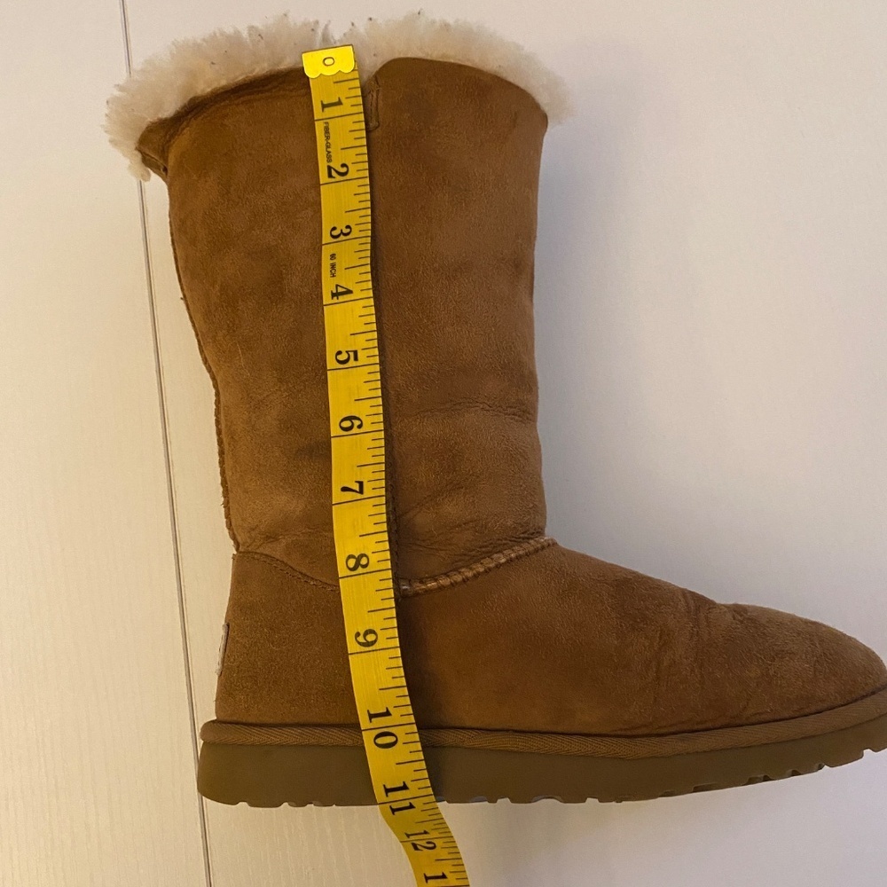 UGG Bailey Button Triplet Tall Boots Chestnut Size 5 - Picture 15 of 16